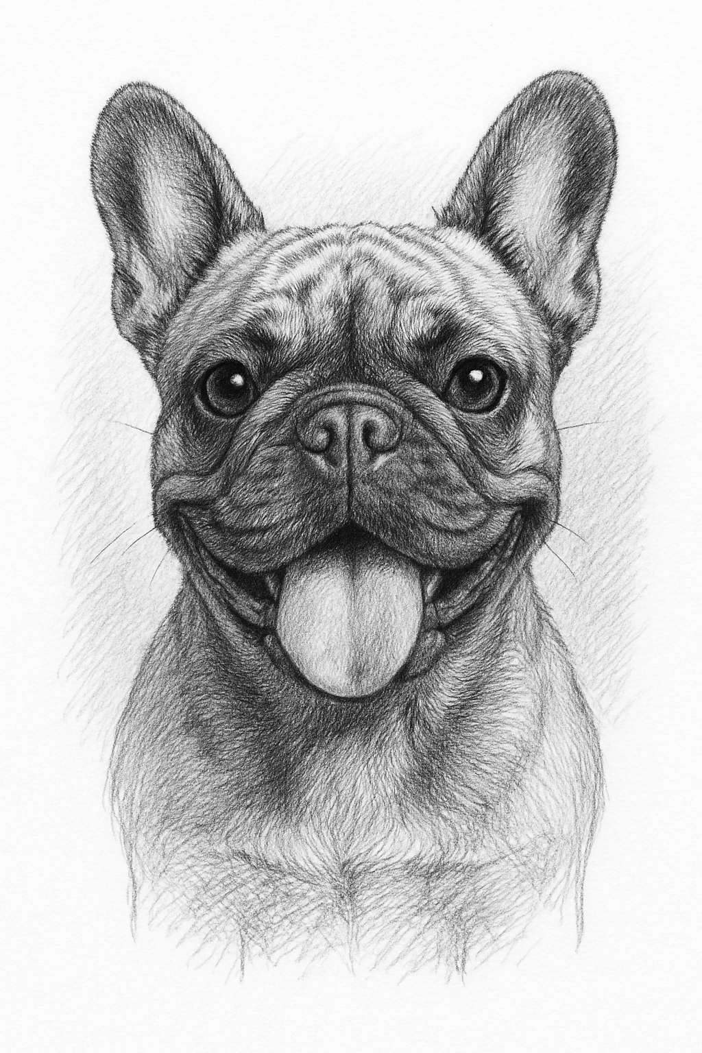 Custom pet portrait of dog in sketch style by The Family Portrait Company